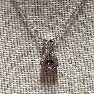 Jane Seymour Blue Diamond & Moissanite Necklace